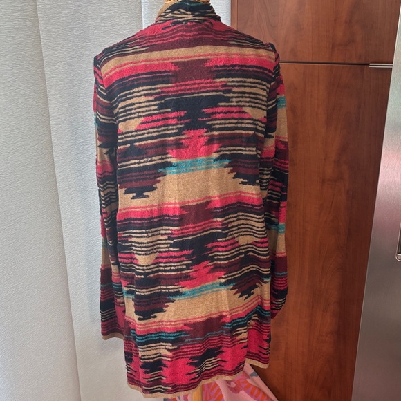 Lucky Brand Aztec Drape Cardigan open front XL - Picture 3 of 5